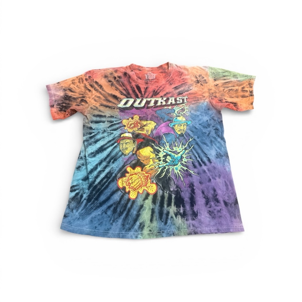 Vintage retro OutKast tie‎ dye Tshirt 100 cotton SM Graphic Hip Hop Rare Gem